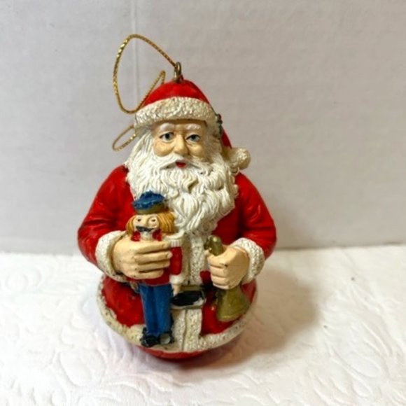 VTG Jaimy Santa Claus Christmas Tree Hanging Ornament Round Bottom Taiwan - Picture 1 of 13